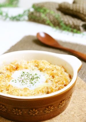簡単ランチ＊巣ごもり卵のケチャップライス-レシピのメイン写真