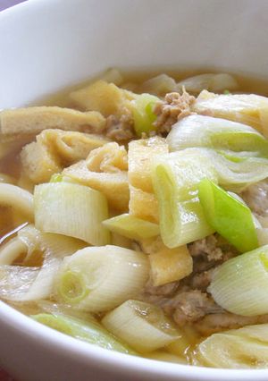 豚ひき肉と油揚げのだしうどん-レシピのメイン写真