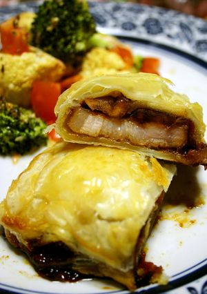 簡単☆煮豚とカラメル林檎のパイ包み-レシピのメイン写真