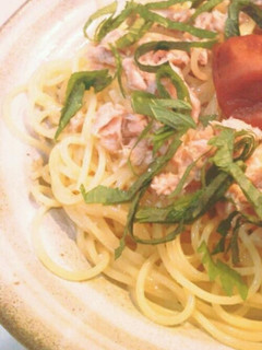 簡単まな板要らず!大葉とツナの冷製パスタ-レシピのメイン写真