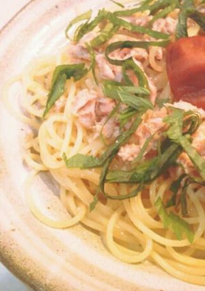 簡単まな板要らず！大葉とツナの冷製パスタ-レシピのメイン写真