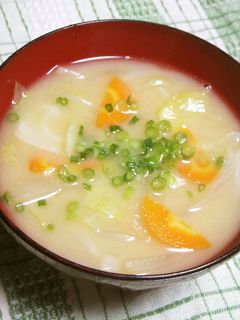 野菜炒めの味噌汁-レシピのメイン写真