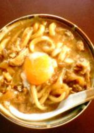 月見カレーうどん-レシピのメイン写真