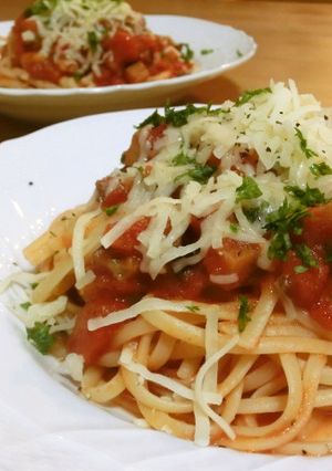 *茄子とモッツァレラのトマトパスタ*-レシピのメイン写真