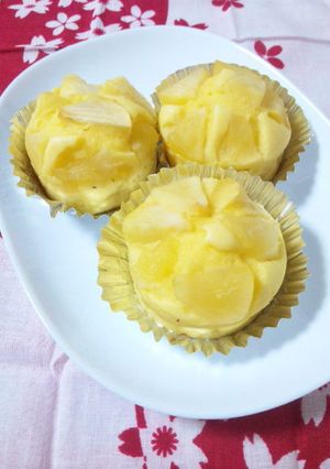 すご～くしっとり♪煮りんごの蒸しケーキ-レシピのメイン写真