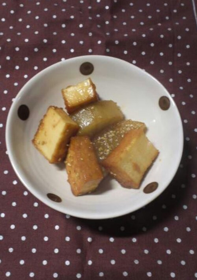 大根と厚揚げの甘辛炒め-レシピのメイン写真