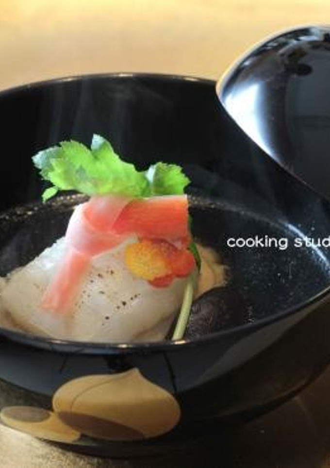活鯛の潮汁で牡蠣と焼き餅のお雑煮-レシピのメイン写真