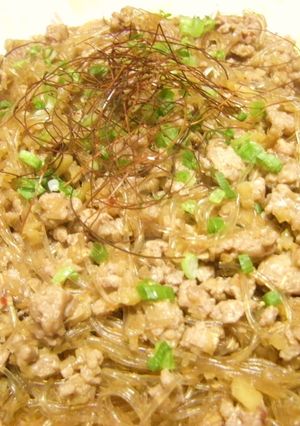 ズボラ？楽ちん❤ひき肉と春雨のピリ辛煮❤-レシピのメイン写真