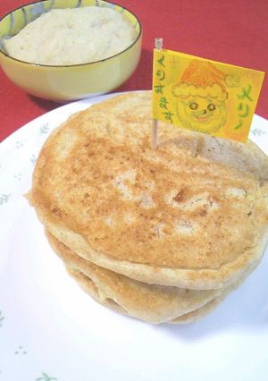 ヘルシー☆豆腐とシナモンのホットケーキ-レシピのメイン写真