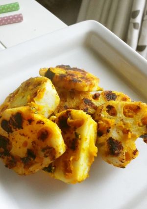 ＊れんこんの穴からかぼちゃ?!焼き＊-レシピのメイン写真