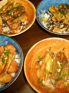 茄子の蒲焼丼-レシピのメイン写真