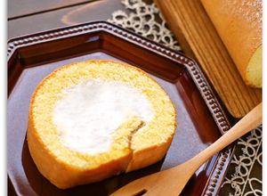 生地材料3つ♬ふわふわ簡単ロールケーキ♡-レシピのメイン写真