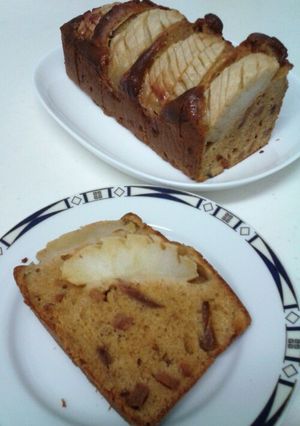 柿のカラメルパウンドケーキ リンゴ乗せ-レシピのメイン写真