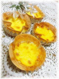 超簡単☆餃子の皮でエッグタルト☆-レシピのメイン写真