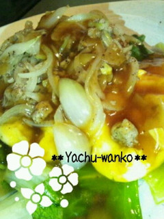 レタス外葉*卵の甘酢とろ~り丼-レシピのメイン写真