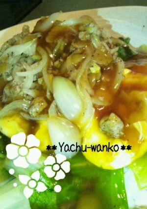 レタス外葉＊卵の甘酢とろ～り丼-レシピのメイン写真