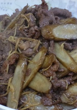 炒め牛ごぼう-レシピのメイン写真