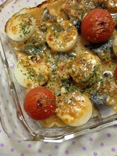 醤油麹にお任せ✿秋刀魚と野菜のチーズ焼き-レシピのメイン写真