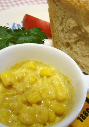 あっちゅう間に　マヨ＆カレー味コーン♪-レシピのメイン写真