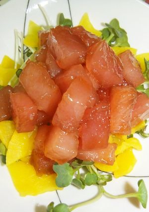 マグロの漬けタク(☆o☆)-レシピのメイン写真