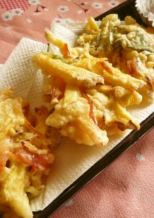 さつまいもとハム☆とネギのかき揚げ♪-レシピのメイン写真