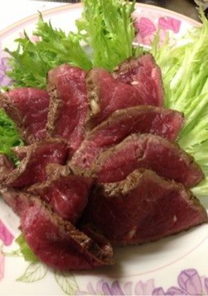 お気楽な牛肉のたたきローストビーフ風-レシピのメイン写真