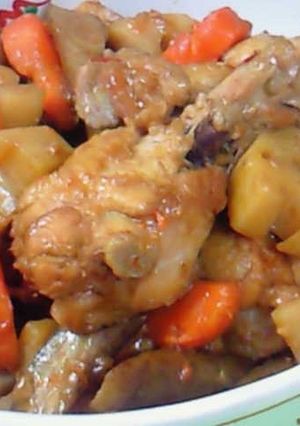 ほっこり 鶏肉と根菜の醤油麹煮物ピリカラ-レシピのメイン写真