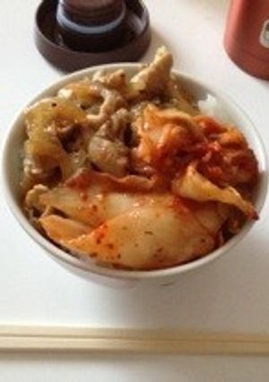 豚キムチ丼-レシピのメイン写真