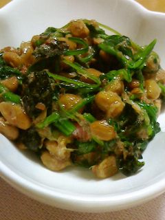 ほうれん草の梅かつお納豆和え-レシピのメイン写真