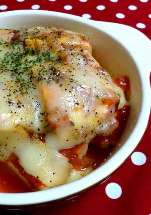 チーズがとろり＊はんぺんのピザソース焼き-レシピのメイン写真