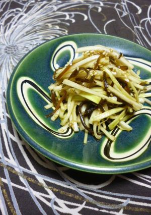 大根の皮 塩こんぶで簡単和え物-レシピのメイン写真