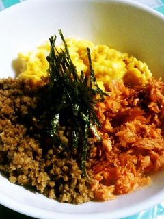 我が家の三色丼-レシピのメイン写真