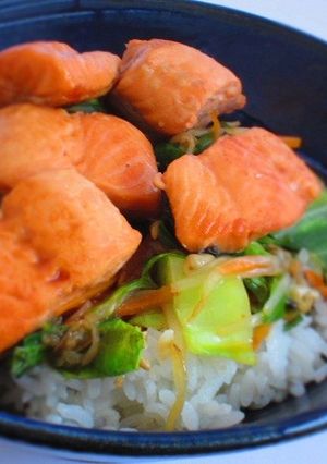 美肌サーモン照り焼きどん-レシピのメイン写真
