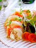 魚介の前菜マスタードソースのカルパッチョ