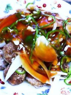フワフワ肉団子のケチャップあんかけ-レシピのメイン写真