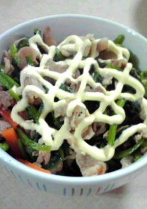 ほうれん草とオリーブオイルで、ポパイ丼♪-レシピのメイン写真