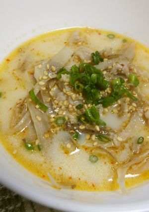 ごぼうと豚肉のピリ辛豆乳スープ-レシピのメイン写真