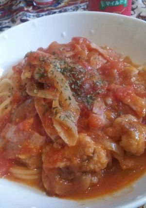 トマトを使った簡単トマトパスタ-レシピのメイン写真