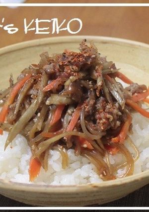 【農家のレシピ】きんぴら丼-レシピのメイン写真