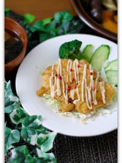 ガーリック風味鶏胸肉のパプリカまよかけ-レシピのメイン写真