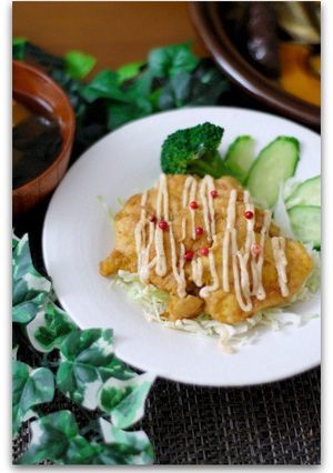 ガーリック風味鶏胸肉のパプリカまよかけ-レシピのメイン写真