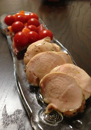 鶏胸肉でバジル鶏ハム！！-レシピのメイン写真