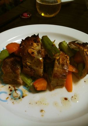 大きな豚肉野菜巻き！！-レシピのメイン写真