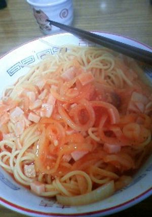 トマトジュースのスープパスタ-レシピのメイン写真