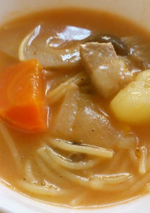 残り物シチュー救済？簡単スープパスタ-レシピのメイン写真