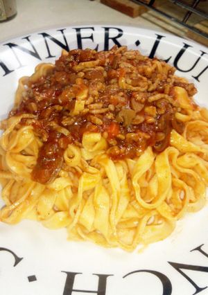 手打ちパスタでボロネーゼ-レシピのメイン写真