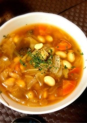 たっぷり野菜と大豆のミネストローネ-レシピのメイン写真