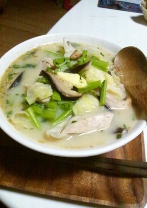 簡単！野菜たっぷり白い塩ラーメン-レシピのメイン写真