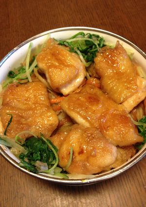 鶏肉照り焼きとキンピラ丼弁当-レシピのメイン写真