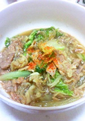 レンジでお手軽！野菜とツナの煮浸し-レシピのメイン写真